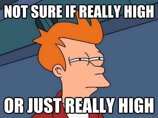 Not sure if really high or just really high  Futurama Fry