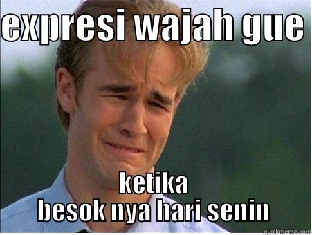 EXPRESI WAJAH GUE  KETIKA BESOK NYA HARI SENIN 1990s Problems