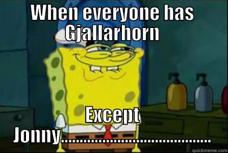 WHEN EVERYONE HAS GJALLARHORN EXCEPT JONNY........................................ Misc