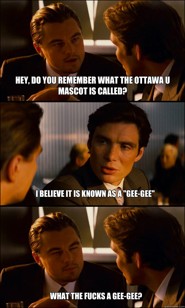 Hey, do you remember what the Ottawa U mascot is called? I believe it is known as a 