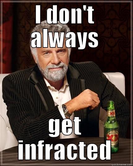 I DON'T ALWAYS GET INFRACTED The Most Interesting Man In The World