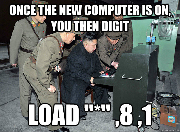 Once the new computer is on, you then digit load 