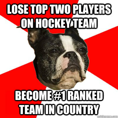 Lose Top Two Players on Hockey Team Become #1 ranked team in country  - Lose Top Two Players on Hockey Team Become #1 ranked team in country   BU Kid Terrer