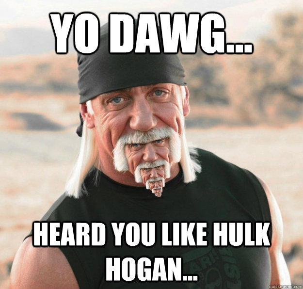 Yo Dawg... Heard you like Hulk Hogan...  