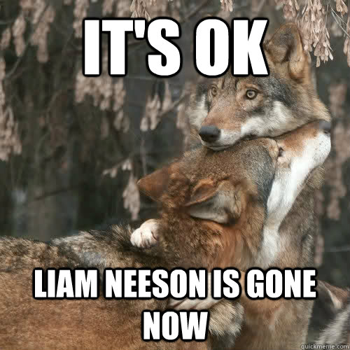 It's ok Liam Neeson is gone now  