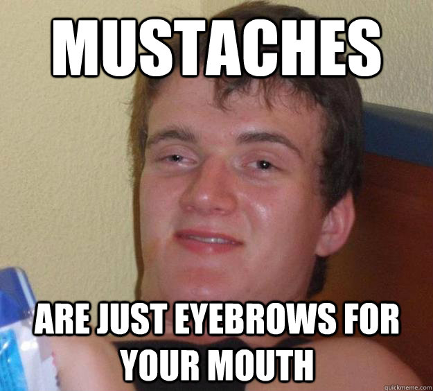 mustaches are just eyebrows for your mouth - mustaches are just eyebrows for your mouth  10 Guy