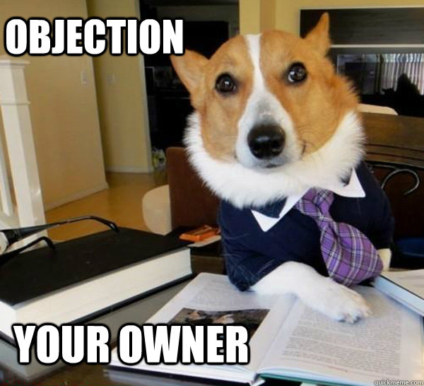 Objection your owner  Lawyer Dog