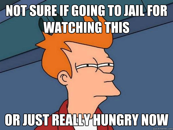 Not sure if going to jail for watching this Or just really hungry now  Futurama Fry