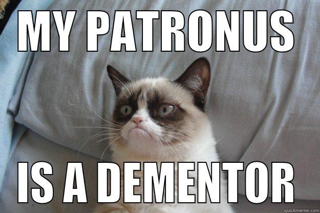 Patronus :) - MY PATRONUS IS A DEMENTOR Grumpy Cat