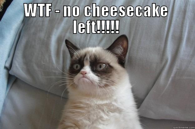 WTF - NO CHEESECAKE LEFT!!!!!  Grumpy Cat