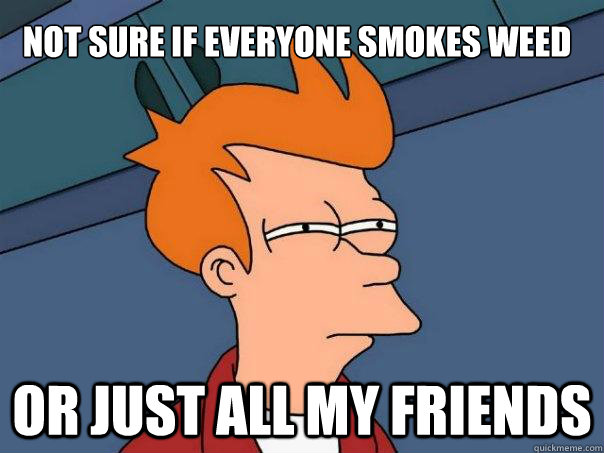 not sure if everyone smokes weed or just all my friends  Futurama Fry