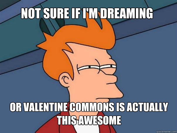 Not sure if I'm dreaming Or Valentine Commons is actually this awesome  Futurama Fry