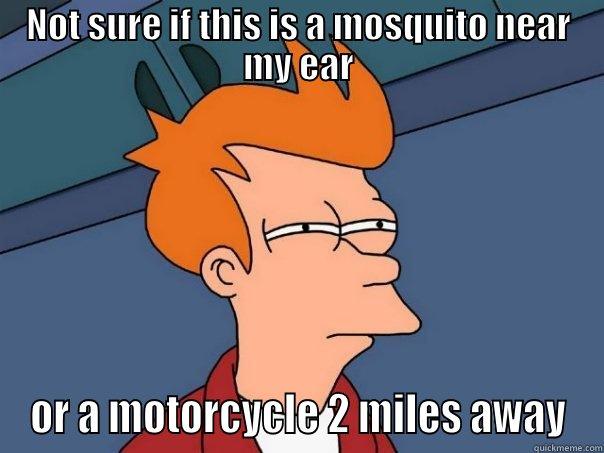 NOT SURE IF THIS IS A MOSQUITO NEAR MY EAR OR A MOTORCYCLE 2 MILES AWAY Futurama Fry