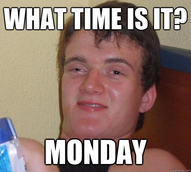 what time is it? monday  10 Guy