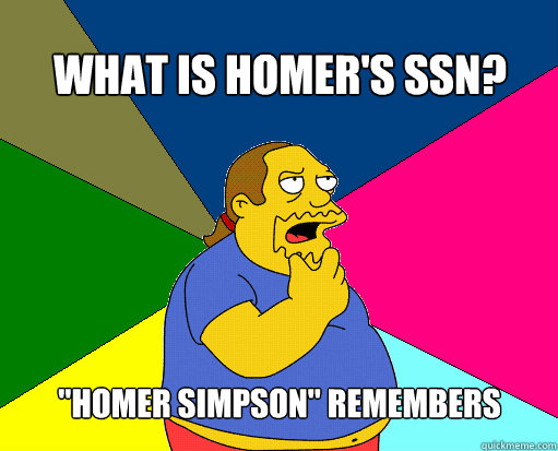 What is Homer's SSN? 