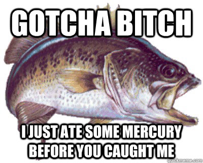 Gotcha bitch I just ate some mercury before you caught me  