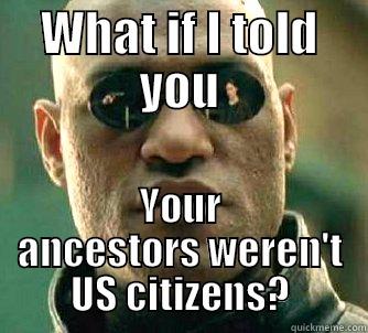 WHAT IF I TOLD YOU YOUR ANCESTORS WEREN'T US CITIZENS? Matrix Morpheus