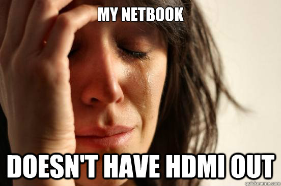 My Netbook Doesn't have HDMI out  First World Problems