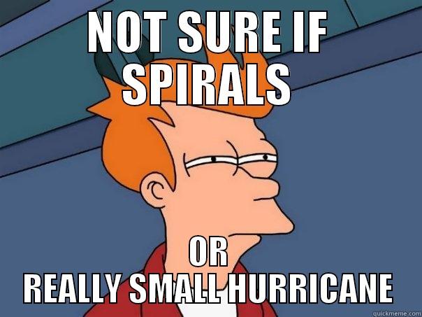 NOT SURE IF SPIRALS OR REALLY SMALL HURRICANE Futurama Fry