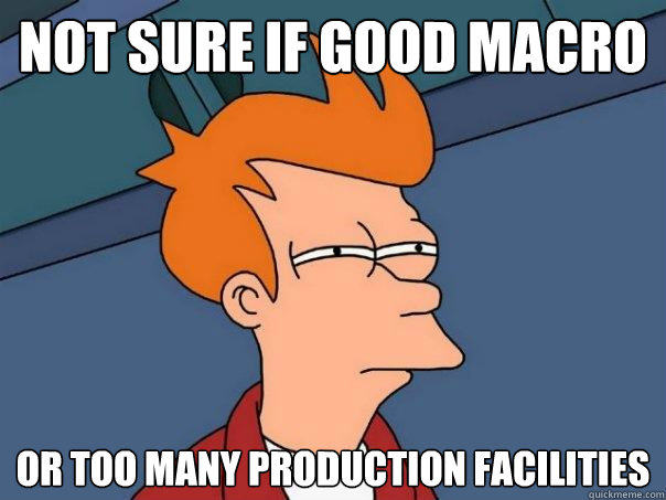 not sure if good macro or too many production facilities - not sure if good macro or too many production facilities  Futurama Fry