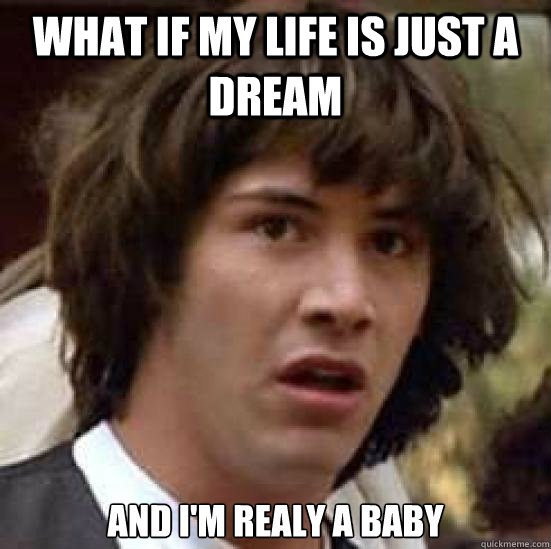 What if my life is just a dream and i'm realy a baby   conspiracy keanu
