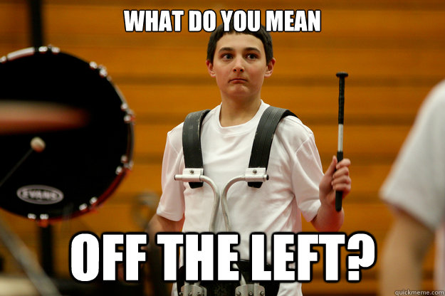 What do you mean off the left?  