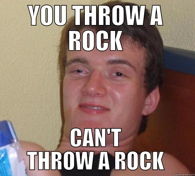 YOU THROW A ROCK CAN'T THROW A ROCK 10 Guy