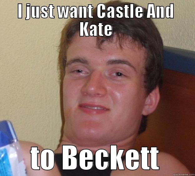 I was talking to a friend last night about the tv show Castle - I JUST WANT CASTLE AND KATE TO BECKETT 10 Guy