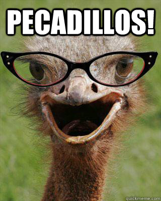 pecadillos!   Judgmental Bookseller Ostrich