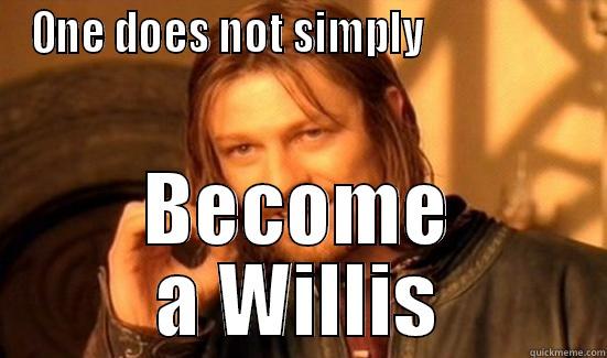 ONE DOES NOT SIMPLY                   BECOME A WILLIS Boromir