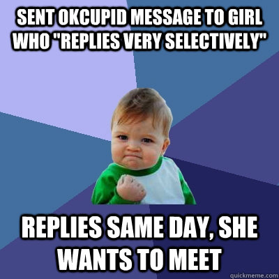 sent okcupid message to girl who 