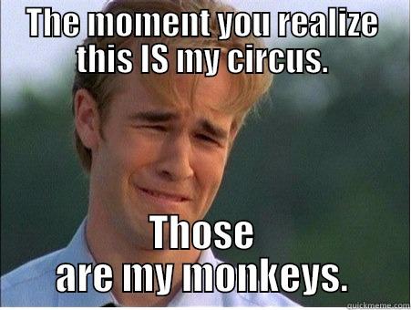 THE MOMENT YOU REALIZE THIS IS MY CIRCUS. THOSE ARE MY MONKEYS. 1990s Problems