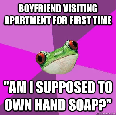 Boyfriend visiting apartment for first time 