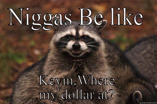 NIGGAS BE LIKE KEVIN,WHERE MY DOLLAR AT? Evil Plotting Raccoon