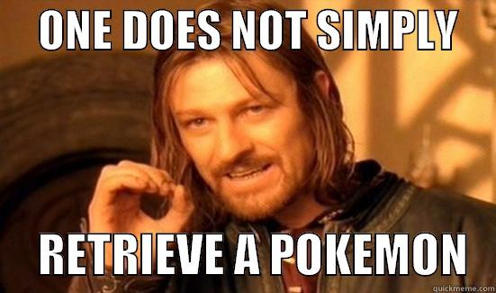     ONE DOES NOT SIMPLY          RETRIEVE A POKEMON   Boromir