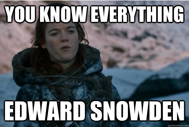 You know everything Edward Snowden - You know everything Edward Snowden  Badass Ygritte