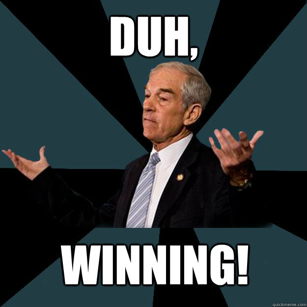 Duh, Winning! - Duh, Winning!  Black This Out Ron Paul