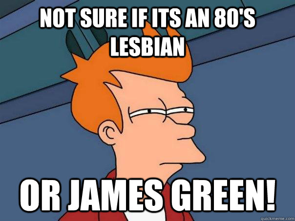 not sure if its an 80's lesbian or james green! - not sure if its an 80's lesbian or james green!  Futurama Fry