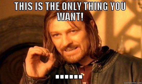 THIS IS THE ONLY THING YOU WANT! ...... Boromir