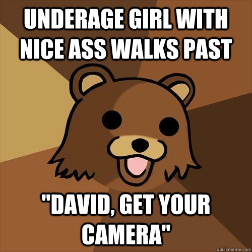 underage girl with nice ass walks past 