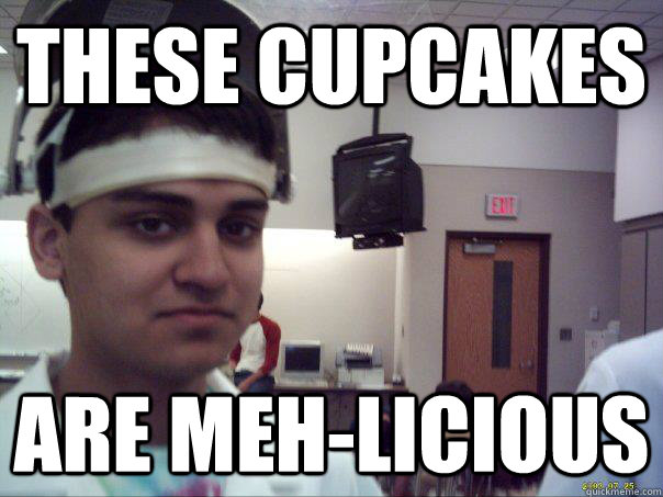 These cupcakes are meh-licious - These cupcakes are meh-licious  Unimpressed Ankur