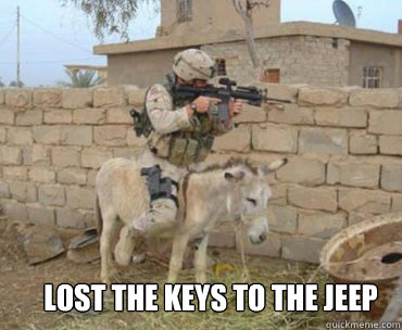 lost the keys to the jeep  