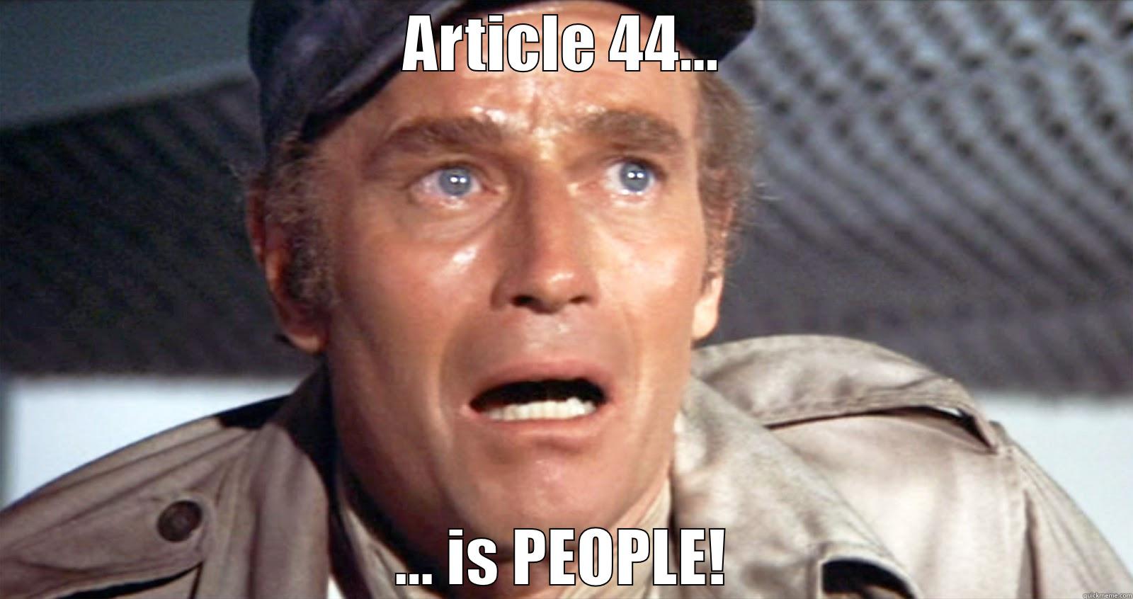 Soylent Green Moment - ARTICLE 44... ... IS PEOPLE! Misc