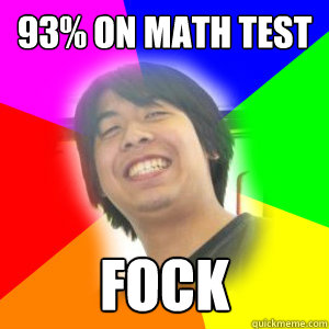 93% on math test fock  