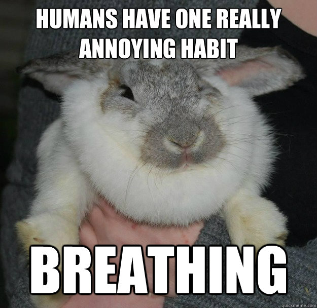Humans have one really annoying habit breathing  