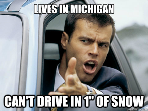 Lives in Michigan Can't drive in 1