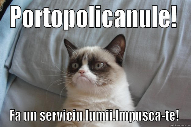 PORTOPOLICANULE! FA UN SERVICIU LUMII.IMPUSCA-TE! Grumpy Cat