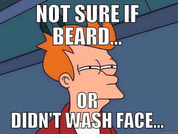 NOT SURE IF BEARD... OR DIDN'T WASH FACE... Futurama Fry