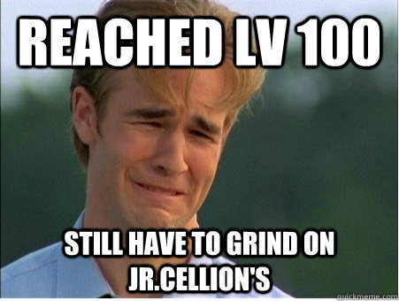 Reached Lv 100 still have to grind on Jr.Cellion's  1990s Problems