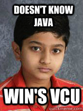 Doesn't know Java Win's VCU  